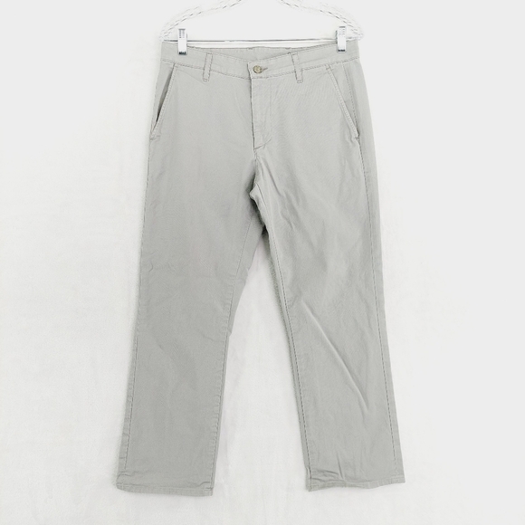 Ag Adriano Goldschmied Standard Khaki Straight Leg Gray Business Pants P3992 - Picture 1 of 9